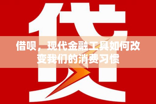 红山借呗，现代金融工具如何改变我们的消费习惯