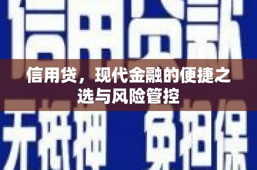 红山信用贷，现代金融的便捷之选与风险管控