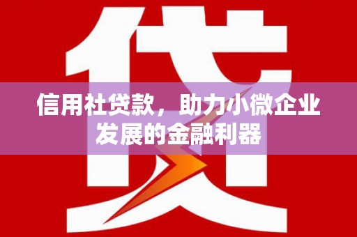 红山信用社贷款，助力小微企业发展的金融利器