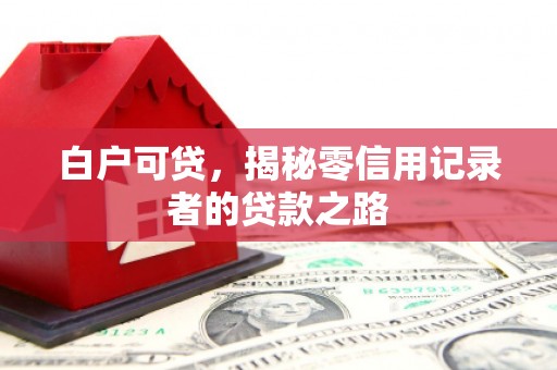 红山白户可贷，揭秘零信用记录者的贷款之路