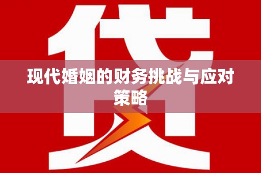 红山现代婚姻的财务挑战与应对策略